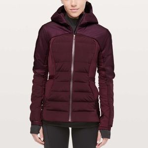 LIKE NEW Lululemon down for it all jacket. Dark adobe